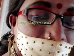 Indian crossdresser Lara D'Souza sexy video in saree part 2
