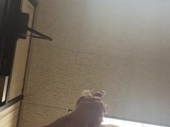 Upward glance of me jerking off. See me jizz on the camera! Leave comments below.
