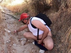 Lost in the cruising spot, I go wild and stroke myself off