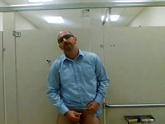 Jerking in public restroom