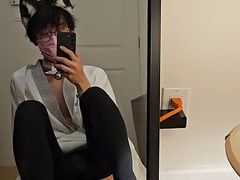 asian sissy bottom twink cosplay masturbate