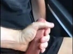 Powerman666's Big Cock Milked in His Car 3