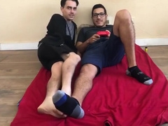 Birthday teen 18+ Plays Clip Games And Tops Him Whilst Makin