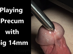 Extraordinary 13mm & 14mm Sounding Close-up Fetish Frenulum Torment Live groaning