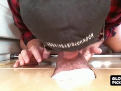 Bearded bear finally completed his quest finding glory hole