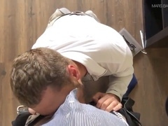 Spunk, gay-blowjob, facial cumshot