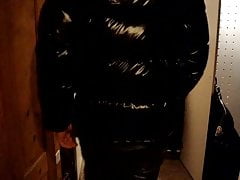 selfspanking in down jacket