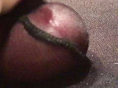 Handsfree cuming in pantyhose with Hitachi