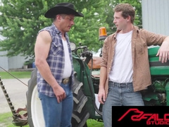 MOLTEN Wolf LATINO Farmer Fixes The Tractor And Jock's Booty