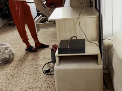 Super-Hot uber-cute teenie lads three-way no condom bang-out in a country building