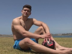 Masturbation with a teddy bear, jerking off