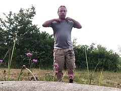 tommy strip in forest
