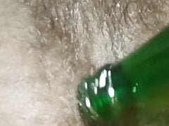 A glass bottle in my ass very hardly