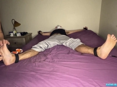 Hooded first-timer Foxy Sox kittled all over lean assets