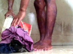 Adorable teen shows off his cute cock in a bathroom for love