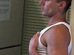 Brandon Fox can't control his urges, cums ALL OVER