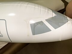Small Penis Cumming A Huge Load On An Inflatable Airplane