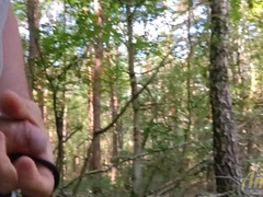 I found a place to jizm outdoors in the woods.