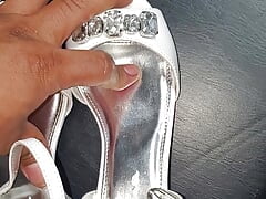 find white dressy heels in customer car
