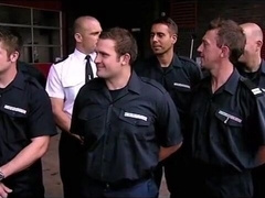 Daddy Bombeiros Get a Testicular Exam by Amateur Medic