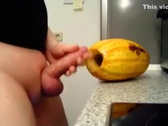 Fuck the pumpkin hard and cum ( 4 of this series)