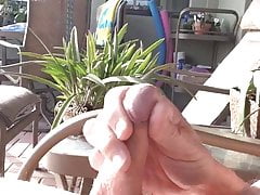 Afternoon Masturbation On The Patio