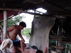 Pinoy Muscle has sex with his boss in his front yard