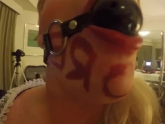 Gorgeous thick CD maid shows off her skills