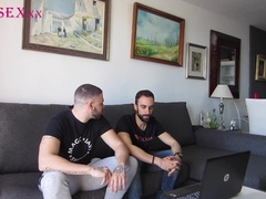 Hetero pals eyeing pornography