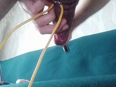 Boy moans loudly as he cums inside his toy while pounding it