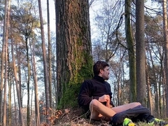 wank in the woods
