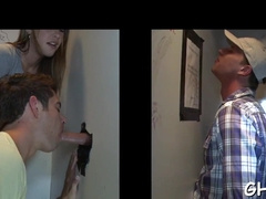 Gloryhole cock deepthroating
