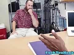 Doggystyled straight guy rides black cock