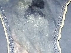 A friend's slut wife panties getting a load