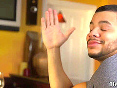 Ripped bdsm sub strapped up lashed and masturbated