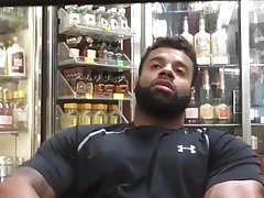 Black guy jerks off