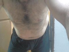 Masculine Man Cums in Office Storage and Shower