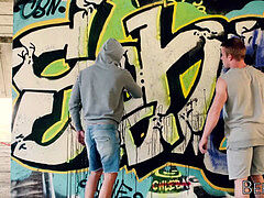 Young hunk Dom Ully humid boinks homo in deprived building