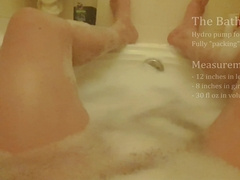 Extraordinary 12-inch fat prick in bath with bathmate Goliath