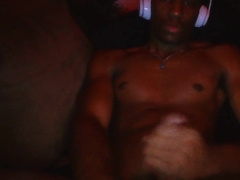 Gay Black Twink Jerks to Massive Cumshot