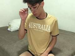 Latino twink with massive 22cm dick jerks off until he explodes with cum