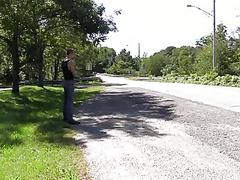 Good-looking dude takes a massive cock during outdoors fuck