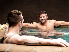 Bareback pleasures with two strong studs