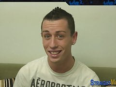 Straighty gobbles amateurs cock