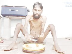 Sexy skinny body Rajeshplayboy993 eating carrot part 1. Handsome face hot boy food eating video.