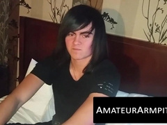 Cute little twink jacks off his never shaved prick22