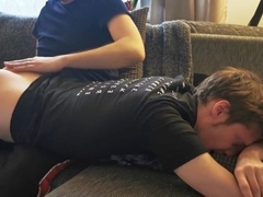 Inexperienced man receives his first spanking from a dominant gay couple