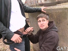 Watch this kinky dude take a wild ride with his tongue, ass and gulp