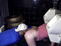 Fucked bareback by Tahar in public toilets