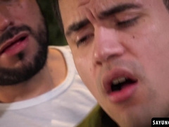 Caetano Soares gets on his knees to please Sergeant Daniel Trebol